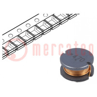 Inductor: wire; SMD; 47uH; 1.25A; ±10%; Q: 20; Ø: 10mm; H: 6mm; 170mΩ