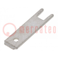 Connettore: piatto; 6,3mm; 0,8mm; maschio; THT; Lung.tot: 24mm