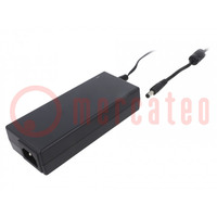 Power supply: switched-mode; 20VDC; 6A; Out: 5,5/2,5; 120W; -5÷40°C