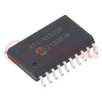 IC: microcontroller AVR; SO20-W; Ext.onderbrek: 18; Cmp: 1; ATTINY