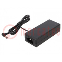 Power supply: switched-mode; 48VDC; 1.5A; Out: 5,5/2,1; 70W; 91%