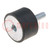 Vibration damper; M6; Ø: 25mm; rubber; L: 15mm; Thread len: 18mm