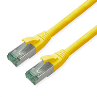 ROLINE RM Patchkabel Kat.6A S/FTP (PiMF), gelb, 0,3 m
