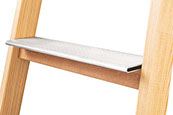 Produktbild - Holz-Sprossen-Stehleiter "Classic" , 10 Sprossen , Länge 2,94 m , Holmgröße 66 mm