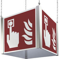 Brandschutzzeichenwürfel zur Deckenabhängung Brandmelder Größe (BxH): 457 x 400 mm