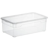 rothopro Clearbox Aufbewahrungsbox mit Deckel, Fassungsvermögen: 5,0 l