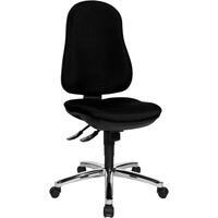 Bürostuhl OFFICE 500, Bandscheiben Drehstuhl mit hoher Rückenlehne, Bezug schwarz, Sitzhöhe 42-55 cm