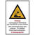 Warn-Kombischild, Kunststoff, Löschvorgang m. CO2-Löscher im Raum,13,1x18,5 cm DIN EN ISO 7010 W041 + Zuatztext