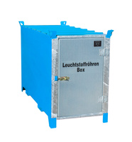 Leuchtstoffröhren Box SL 150 lackiert RAL5012 Lichtblau Gefahrgut Container