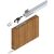 Anwendungsbild zu HELM 53 Set ferramenta legno 50 kg binario scorr. L=1700 mm argento