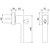 Skizze zu HOPPE ablakkilincs TOULON cilinderzáras Secustik, 32-42 mm, nemesacélszínű