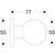 Skizze zu FSB Haustürwechselgarnitur 12 1076 mit Kernziehschutz, Aluminium schwarz matt