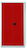 Bisley Flügeltürenschrank Universal, 3 Fachböden, 4 OH, Korpus lichtgrau, Türen kardinalrot