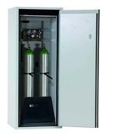 asecos Typ 90 Druckgasflaschenschrank G-ULTIMATE-90 Modell G90.145.060.R in lichtgrau RAL 7035 mit Standardinneneinrichtung für 2x Druckgasflaschen à 10 Liter
