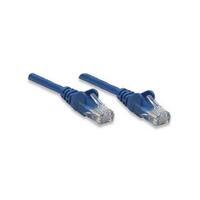 INTELLINET Patchkabel RJ45 U/UTP Cat5e 10m Hebelschutz blau