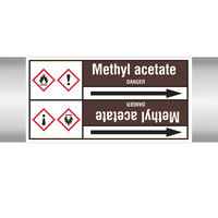 Brady METHYL ACETATE 127X33RL-T2-P19 selbstklebendes Etikett Rechteck Permanent Weiß, Braun