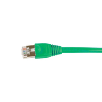 Videk Booted Cat5e STP RJ45 to RJ45 Patch Cable Green 1Mtr