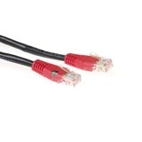 ACT UTP Category 5E Black w/ Red Boots, Cross-Over 0.5m cable de red Negro 0,5 m