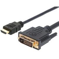 Techly 1.8m HDMI - DVI-D M/M 1,8 m Zwart