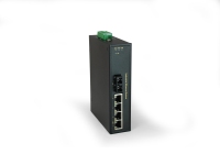 LevelOne 5-Port Fast Ethernet Industrial Switch, DIN-Rail, -40°C to 75°C