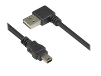Alcasa 3310-EU005W USB Kabel USB 2.0 0,5 m USB A Mini-USB B Schwarz