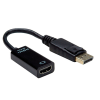 VALUE 12.99.3139 video kabel adapter 0,15 m DisplayPort HDMI Type A (Standaard) Zwart