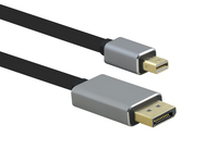 Helos 288472 DisplayPort-Kabel 1 m Mini DisplayPort Schwarz, Grau