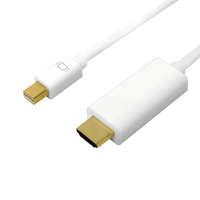 LogiLink CV0122 adapter kablowy 1 m Mini DisplayPort HDMI Typu A (Standard) Biały