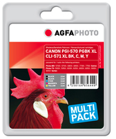 AgfaPhoto APCCLI571XLSET inktcartridge 5 stuk(s) Compatibel Zwart, Cyaan, Magenta, Geel