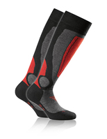 Rohner Ski Unisex Sportsocken Schwarz, Grau, Rot 2 Paar(e)