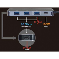 ROLINE 14.02.5048-10 USB 3.2 Gen 2 (3.1 Gen 2) Type-C 10000 Mbit/s Szary