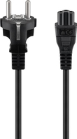 Goobay 57846 power cable Black 1 m Power plug type F IEC C7