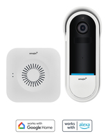 omajin by Netatmo OVD-01-EU ajtócsengő Fekete, Fehér