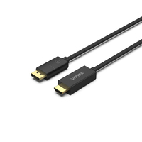 UNITEK V1608A adapter kablowy 1,8 m DisplayPort HDMI Szary