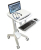 Ergotron StyleView EMR Laptop Cart, SV40 Aluminium, Gris, Blanc Ordinateur portable Panier multimédia