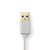 Nedis CCTB61600AL10 USB Kabel 1 m USB 3.2 Gen 1 (3.1 Gen 1) USB A USB C Aluminium