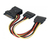ATEN 147557 SATA-kabel 0,3 m SATA 15-pin 2 x SATA 15-pins + Molex (4-pins) Verschillende kleuren, Zwart