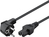 Goobay Angled Connection Cable with hot-condition coupler, 2 m, Black