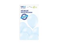 Ballone Naturkautschuk ungefüllt rundlich 33cm Durchmesser Pastell Eisblau, 8Stk