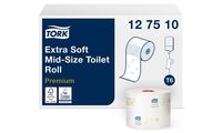 TORK Papier toilette rouleau Midi, 3 couches, 70 m, blanc (6700085)