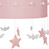 Relaxdays Hängelampe Kinderzimmer, Himmel-Motiv, HD: 160x35 cm, Pendelleuchte mit hängenden Sternen & Wolken, rosa/grau