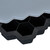 Relaxdays Silikon Eiswürfelform, 4er Set, wiederverwendbar, Silikonform, 37 sechseckige Eiswürfel, mit Deckel, schwarz