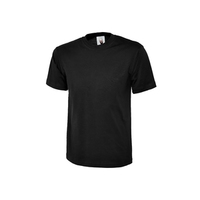 Uneek UC301 Classic Black 100% Cotton T-Shirt 180g - Size EX LARGE