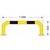 Black Bull Steel Collision Protection Guard - 350 x 1000mm - Yellow and Black - (195.13.499) Protection Guard - Outdoor Use - 350 x 1000mm