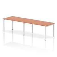 Dynamic Evolve Plus 1400mm Single Row 2 Person Desk Beech Top White Frame BE353