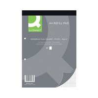 Q-Connect Quadrille Ruled Head Bound Refill Pad 160 Pages A4 (Pack of 10)