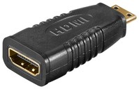 HDMI+-Adapter, HDMI+ A-Buchse>HDMI+ C(Mini)-Stecker