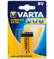 Varta® Batterie (4122) Longlife (Alkali) 6 LR 61 VLL, 9V, 1er Pack in Blister