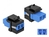 Keystone Modul LC Duplex Buchse zu LC Duplex Buchse blau / schwarz, Delock® [86718]