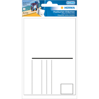 Posthinweis-Etiketten, Postkartenetiketten, Postal, 95 x 145 mm, weiß, 10